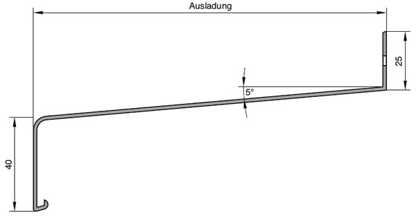 Skizze Außenfensterbank